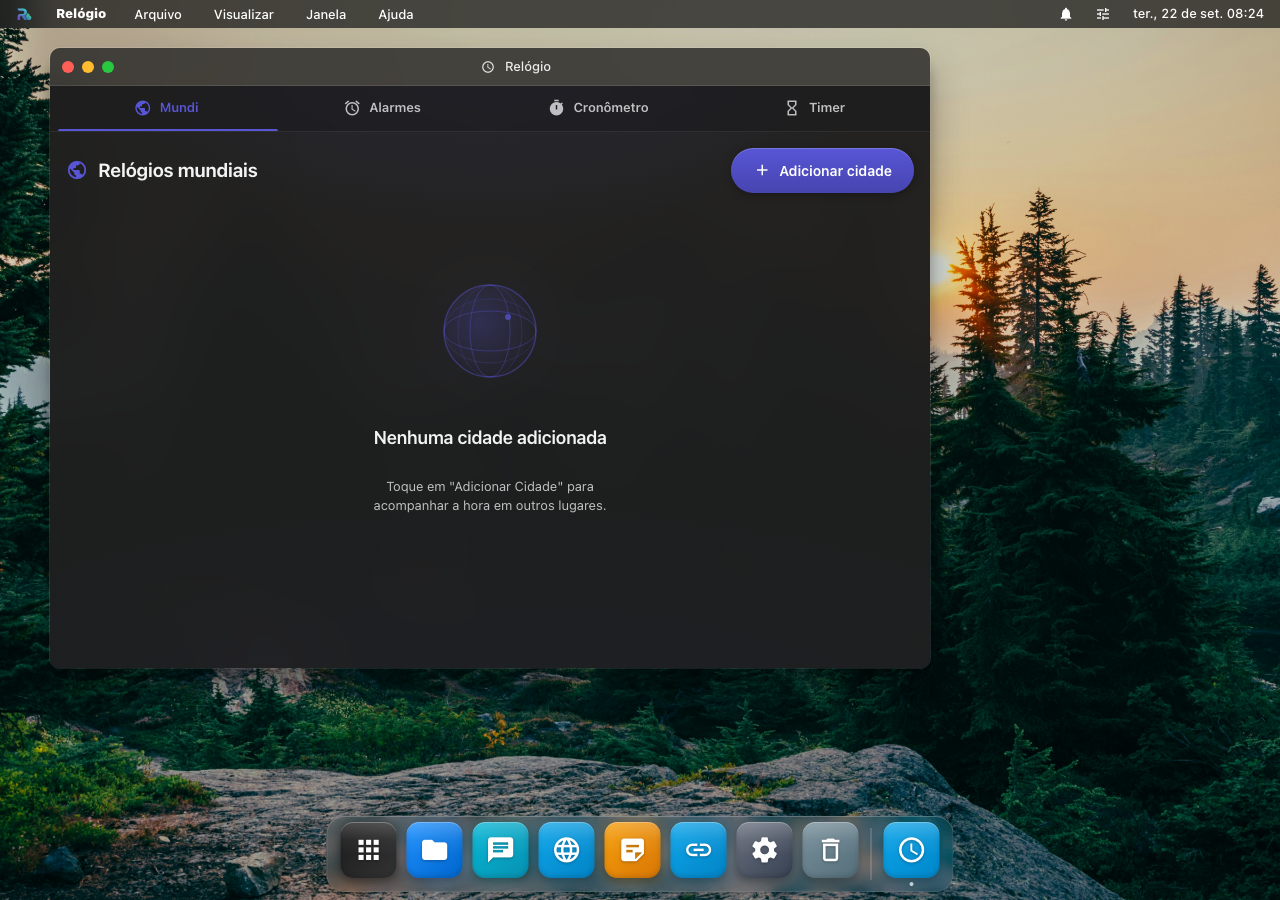 App Relógio — 4 abas no estilo iOS Clock