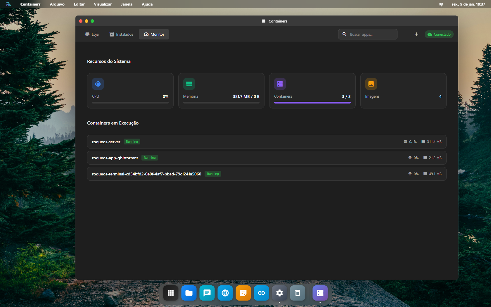 Monitor de uso de containers